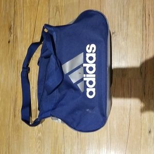 Adidas blue and grey bag handled&shoulder strap zipper closure like new